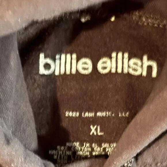 Billie Eilish Black Hoodie Unisex Size XL - Picture 4 of 4